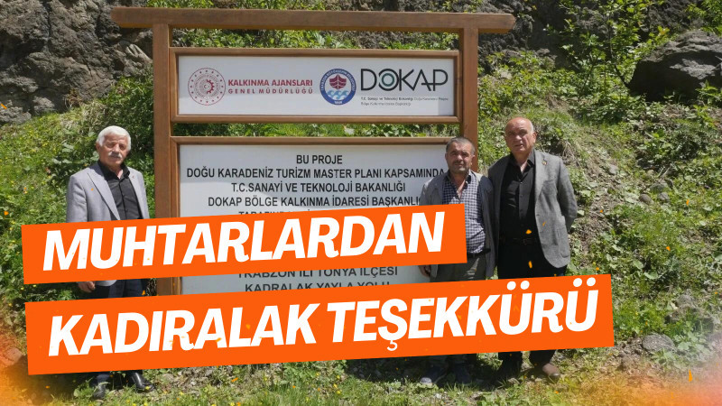 MUHTARLARDAN BAŞKAN GENÇ’E KADIRALAK TEŞEKKÜRÜ